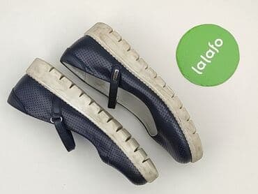 czerwone sandały na słupku ccc: Balerinki damskie, rozmiar 37 — 3