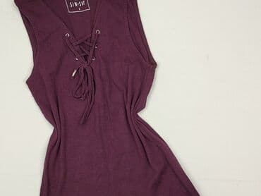 bluzki z długim rękawem dekolt w serek: Sinsay, Top damski, rozmiar S — 1