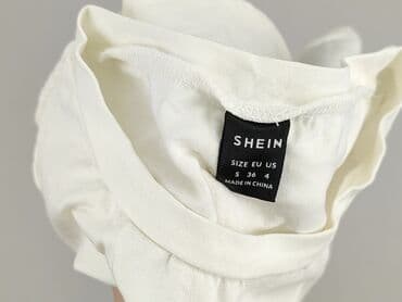 koszulka ze ściągaczem na dole: Shein, T-shirt damski, S — 4