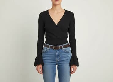 eleganckie bluzki czarne: Bluzka damska, rozmiar S — 5