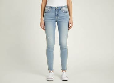 biale szerokie jeansy: Place du Jour, Jeansy damskie, rozmiar M — 7