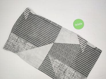 dzianina: Chusta/apaszka unisex w odcieniach szarości i bieli, w patchworkowy — 2