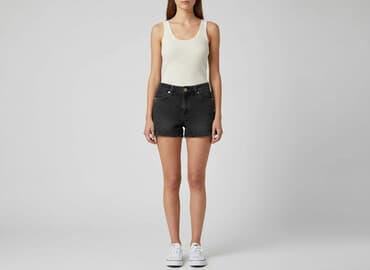 hm krótkie spodenki czarne: H&M, Szorty damskie, rozmiar XS — 7