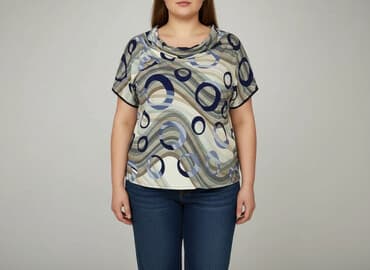 bluzki we wzory geometryczne: Bluzka damska, rozmiar 4XL — 1