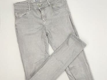 szare szerokie jeansy: DENIM JEANS, Jeansy damskie, rozmiar S — 1