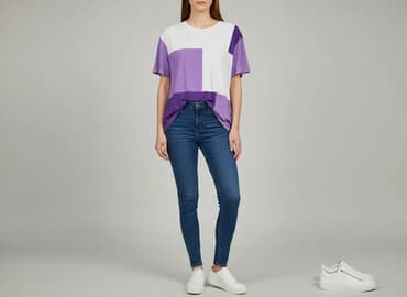 t shirty basic oversize: T-shirt damski, rozmiar One size — 1