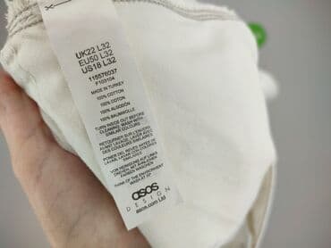 jakie rajstopy do bialej sukienki: ASOS Design, Material trousers for women, size 5XL (EU 50) — 5