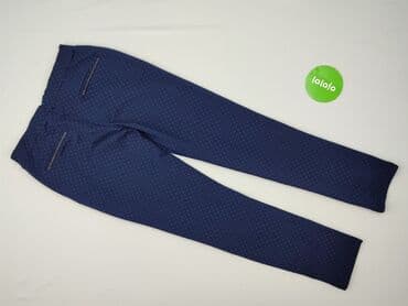 granatowe chinosy damskie: Classic, Spodnie materiałowe damskie, rozmiar XL — 3