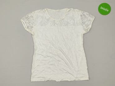 bluzki z koronką plus size: T-shirt damski, rozmiar S — 3