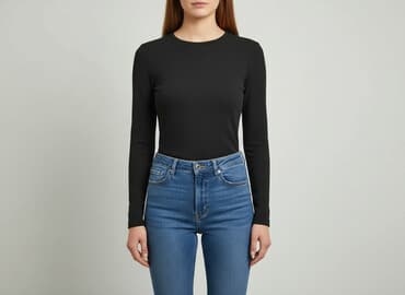 dopasowana czarne bluzki: Women's blouse, size S — 1