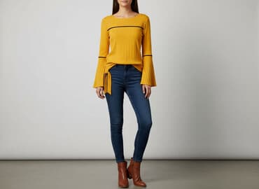 bluzki z przekładanym dekoltem: Bluzka damska, rozmiar L — 1