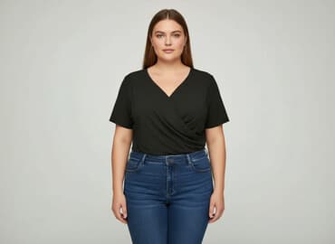 czarne bluzki duże rozmiary: Bluzka damska, rozmiar 6XL — 5