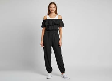 bialy kombinezon na jedno ramie: Kombinezon damski, rozmiar S — 1