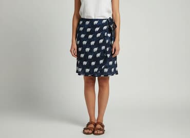 spódniczka alex biało niebieska: Spódnica damska, rozmiar S — 6