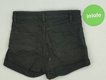 szorty z wysokim stanem czarne: H&M, Szorty damskie, XS — 3