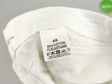 white jeans mom fit: Spodnie materiałowe damskie, rozmiar 3XL — 4