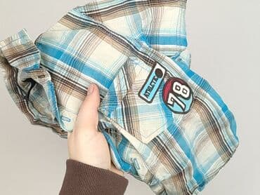 koszulka z psem: Shirt 1.5-2 years, condition - Perfect, pattern - Cell, color - Light blue — 6