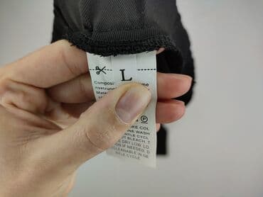 materiałowe spodnie z wysokim stanem lata 80: Spodnie materiałowe damskie, rozmiar L — 4