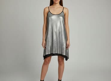 deichmann srebrne buty: Sukienka damska, rozmiar M — 6