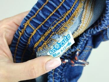 kombinezon wiosenny 74: Denim pants, So cute, 9-12 months, condition - Perfect — 5