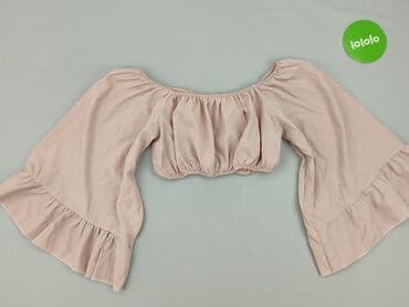 bluzka z bufiastymi rekawami: Top damski, rozmiar S — 3