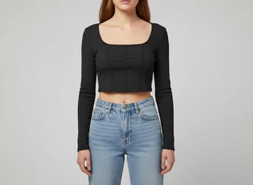 bluzka z przekładanym dekoltem: Women`s top, size S — 1