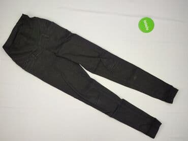 spodnie woskowane na gumce: Spodnie materiałowe damskie, S — 2