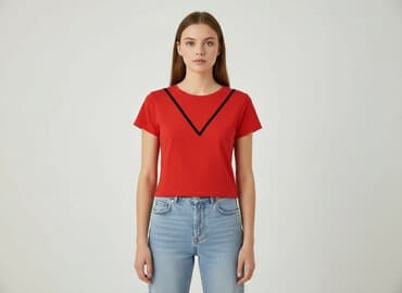 czerwona sukienka cropp: FB Sister, Top damski, rozmiar XS — 6