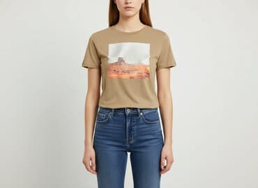 koszule lniane reserved: T-shirt damski, rozmiar XS — 1