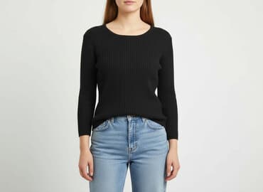 czarny sweter: Sweter damski, rozmiar M — 6