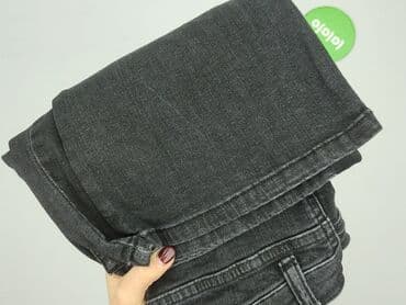 szare szerokie jeansy: Jeansy damskie, rozmiar S — 5