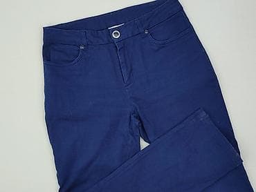 kargo spodnie: Granatowe spodnie damskie Laura T. Classic, rozmiar 38 - Fason — 1