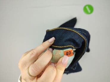 jeansy z haftami: Jeansy damskie, rozmiar L — 4