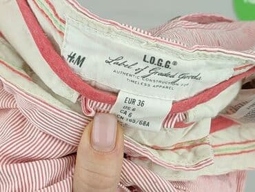 krótkie spodenki z wysokim stanem w paski: H&M, Szorty damskie, rozmiar 2XL — 5