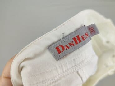 spodnie jeansy damskie klasyczne: Danhen, Spodnie materiałowe damskie, S — 4