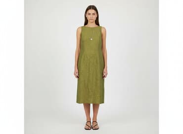 sukienka maxi butelkowa zieleń długi rękaw: Sukienka damska, rozmiar S — 1