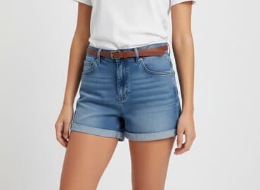 moda męska krótkie spodenki: H&M, Szorty damskie, rozmiar M — 7