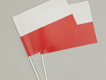 Other art & collectibles products: Dwa używane, ale w idealnym stanie, małe flagi Polski na plastikowych — 1