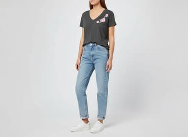 t shirt damski z haftem: Reserved, T-shirt damski, rozmiar S — 7