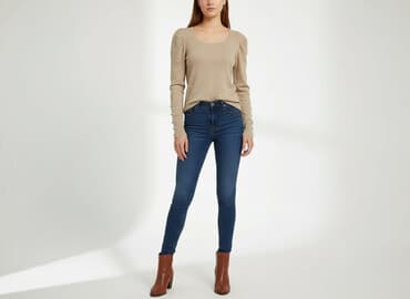 sweter z tiulowymi rękawami: Sweter damski, rozmiar S — 7