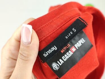t shirty z czerwonem napisem: Sinsay, T-shirt damski, rozmiar S — 5