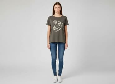 koszulka z kotem sinsay: Sinsay, T-shirt damski, rozmiar M — 7