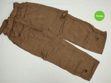 brazowe spodnie woskowane: Zara, Spodnie cargo damskie, S — 3