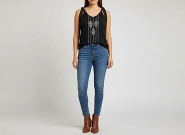 zaxy sandały czarne: Oasis, Top damski, rozmiar XL — 6