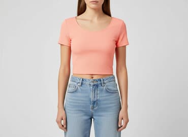 bluzki krótkie: H&M, Top damski, rozmiar S — 7