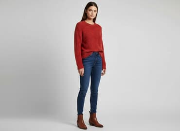 sweter z misiem bershka: Bershka, Sweter damski, rozmiar M — 7