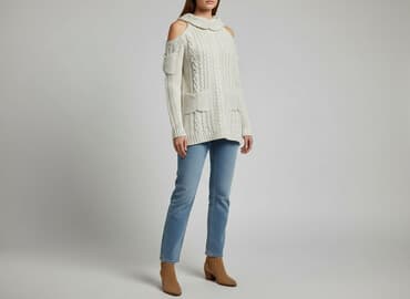 sukienka golf sweter: Sweter damski, rozmiar L — 6