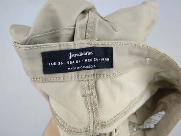 beżowe buty na koturnie ccc: Stradivarius, Spodnie materiałowe damskie, rozmiar S — 5