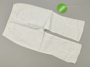 białe lniane spodnie zara: Spodnie materiałowe damskie, rozmiar S — 3