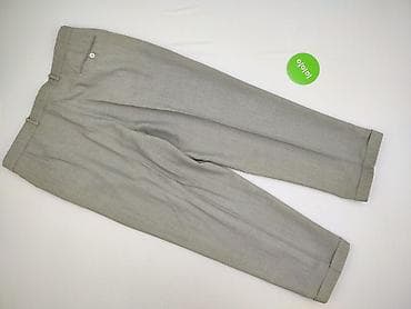 pullandbear pl: Męskie spodnie garniturowe – szare, z mankietami - Klasyczny fason z — 3